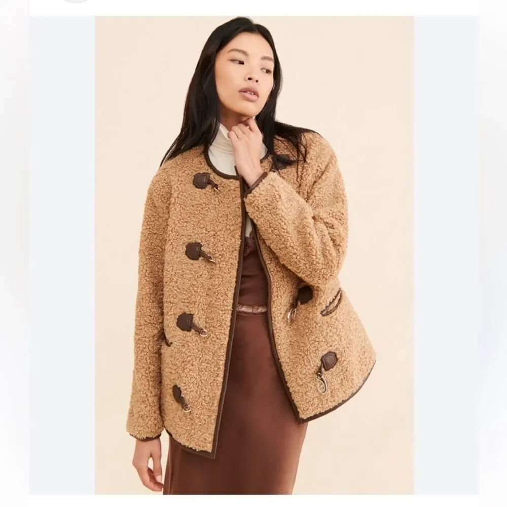 Faux Fur Toggle Coat by Avec Les Filles